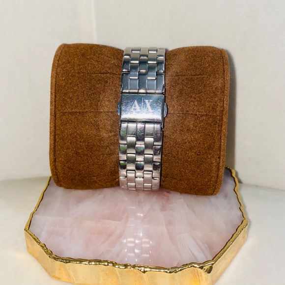 Like New Armani Exchange Ladies Stainless Steel with Crystal Topper Watch - Picture 2 of 2